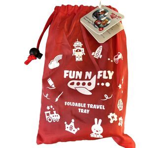 Fun N Fly Foldable Travel Tray Blue/Red Portable Durable Kids, Toddler, Baby NEW